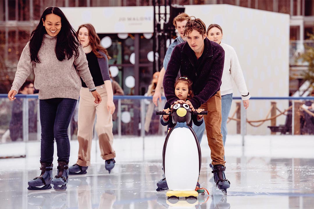 Family skating