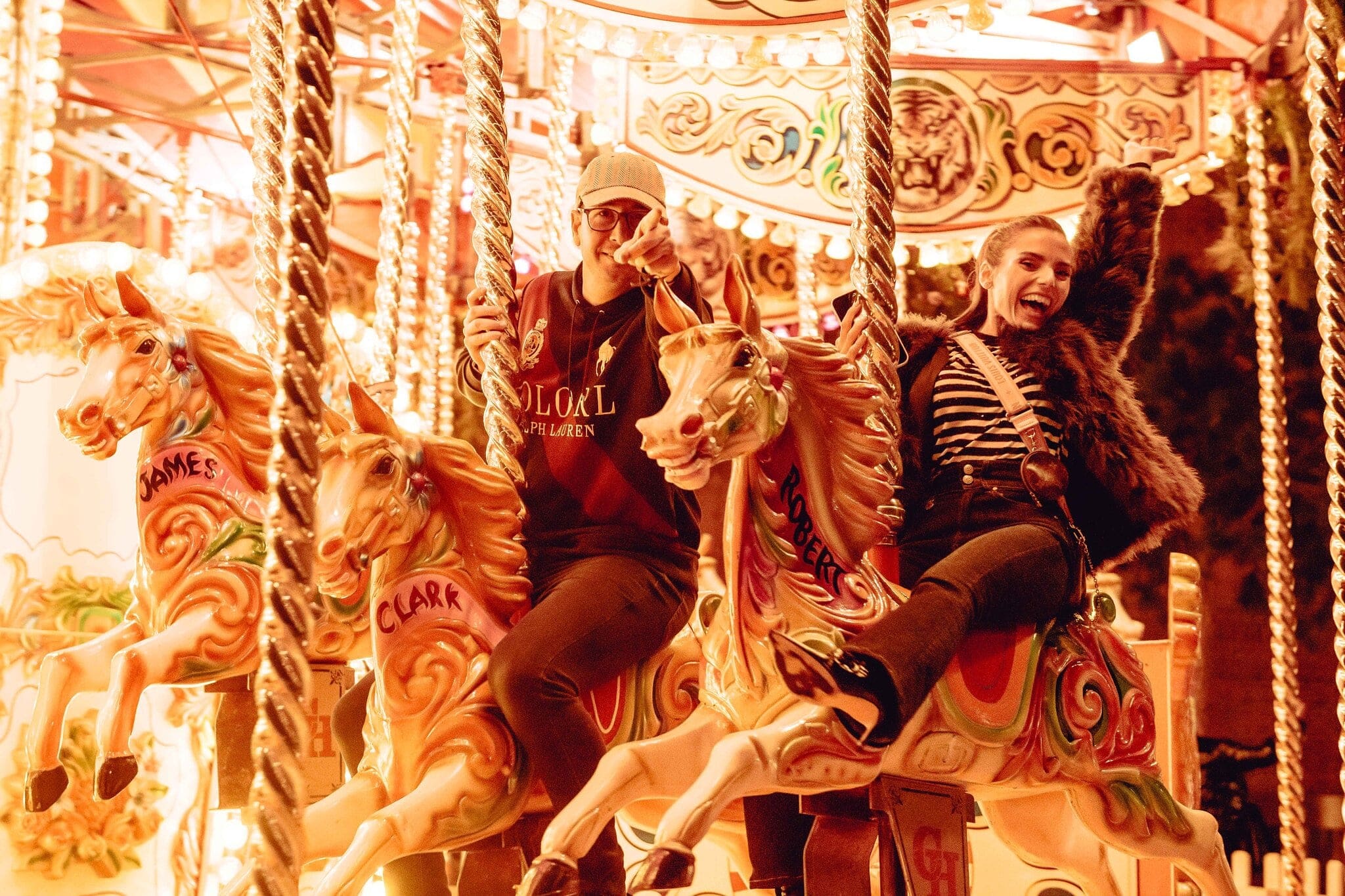 People on the carousel