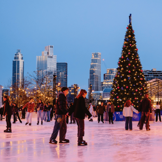 Glide rink in evening